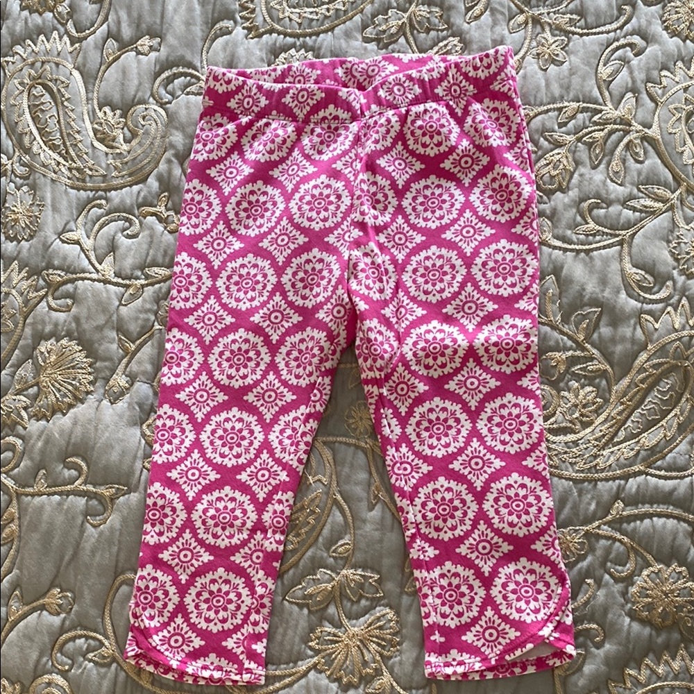 Pink and White Patterned Leggings